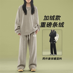 重磅圆领卫衣休闲套装潮流两件套TZ818-常规特批98加绒特批118图片