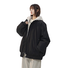 美式假两件棉服外套男2026秋冬校园风宽松棉衣夹克A436-2583-P95，男装夹克，电商A436