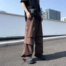 美式复古多口袋工装裤男夏季ins潮牌高街宽松阔腿青年直筒长裤子，男装工装外套，星座410-6（原星座1304-1）