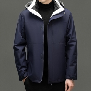 冲锋衣男士外套三合一可拆卸夹克防水防风秋冬户外加绒登山服徒步