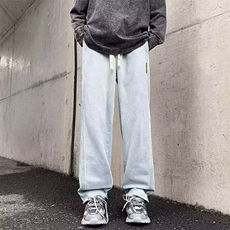 1506-1/KK2261/P37个性字母牛仔裤嘻哈ins潮高街潮流痞帅长裤男，男装牛仔裤，星座1506-1