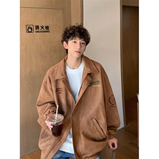 麂皮绒刺绣夹克WT2338-特P75-138加棉特P85-控148，男装夹克，星座609