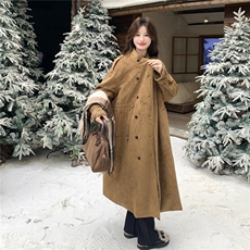 新款长款皮毛一体外套2D035-25122P215K318，女装短外套，2D035