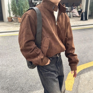 麂皮绒男士立领夹克 J23/P145 控185图片