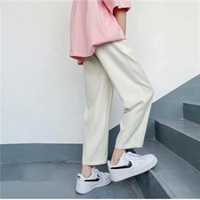 直筒小西裤男九分裤夏季韩版潮流宽松休闲裤垂感西装裤女X03-P35图片