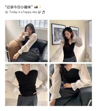 韩味拼接小衫，其它，欧妮卡蒂蔓