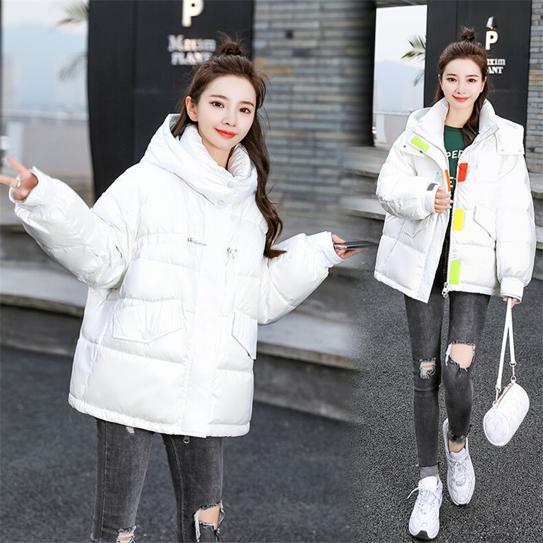 2020冬季新款彩色魔术贴连帽棉服休闲舒适保暖棉服外套,女装棉衣/棉服,曼娅璐