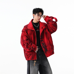 加绒牛仔棉服男冬季棉衣外套羊羔绒加厚毛领保暖外套MY1310-P188图片