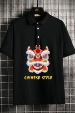 PL57185-P35翻领短袖polo衫男大码胖子半袖t恤男有领保罗衫网格，男装Polo衫，电商A040A