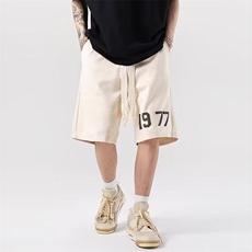 大码五分裤男士休闲运动中裤男夏季新款宽松短裤男阔腿K6295-P28，男装牛仔裤，星座412-3