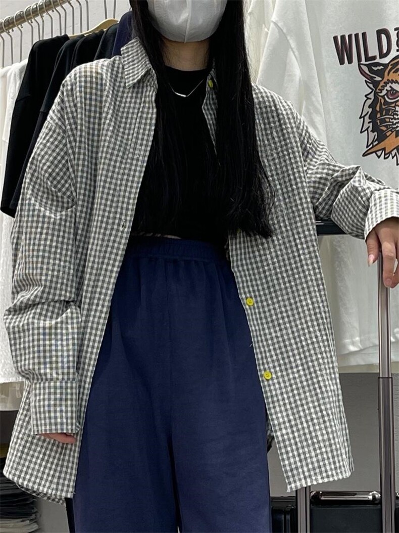 秋季新款格子衬衫，女装衬衫，JIAN.Z 简.站