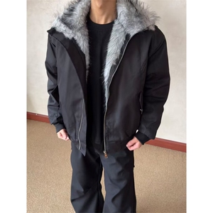 羊羔绒毛棉袄男士冬季2025新款加厚加绒连帽棉衣冬装情侣棉服外套图片
