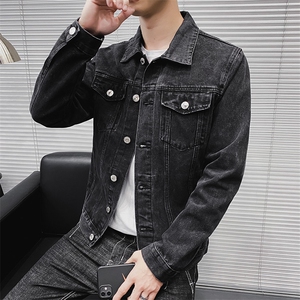 店主风牛仔外套男士秋季新款韩版潮流休闲秋装上衣服夹克9152图片