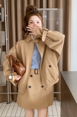 宽松夹克+短裙两件套2C212-G25-P205-K268，女装套装/套裙，2C212