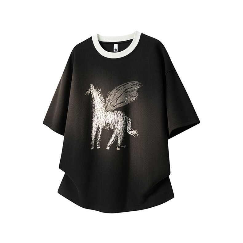 2026美式重磅冰感马年本命短袖T桖春夏DX2613特P28控59，男装T恤，电商B208