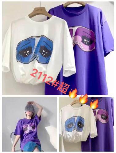 眼睛大板T好看，女装，柒外