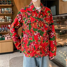 东北大花网红男士时尚潮痞帅炸街舞台表演服装夹克JK078P65，男装夹克，星座410-2