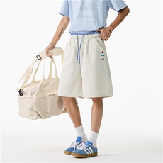 2025夏季新款舒适腊肠狗刺绣宽松休闲短裤B315-K25786-特p25控48，男装牛仔裤，电商B315
