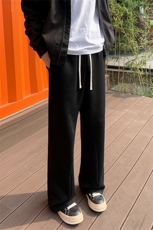华棉重磅380g美式复古宽松舒适微喇休闲卫裤男K24030-特P35控68，男装休闲裤，电商A001-1