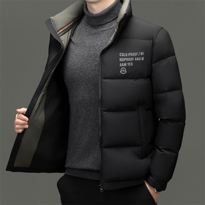 2026秋冬季白鸭绒羽绒服时尚男短款加厚保暖男士品质潮服外套图片