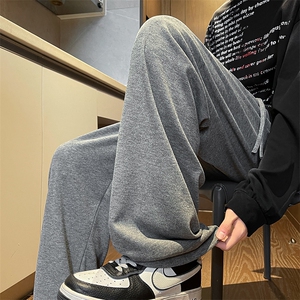 8XL-M特大码糯米裤男垂感直筒宽松休闲羊绒裤子K995P55控78