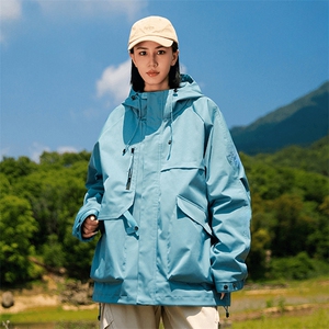 现货5W件冬季三防美式boxy解构连帽雪山冲锋衣棉衣男女棉服厚外套图片