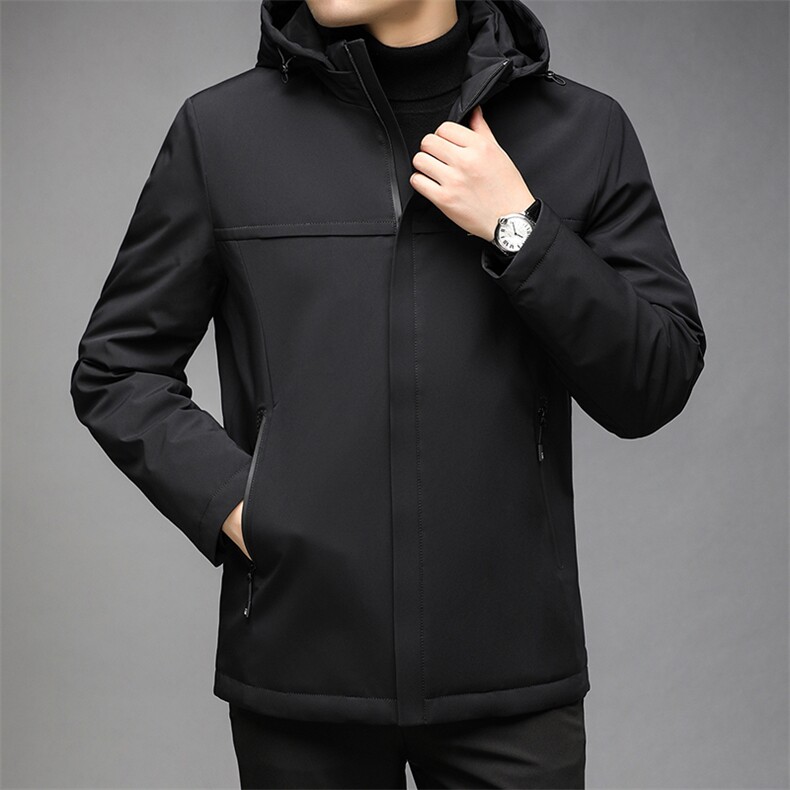 AN9835钱塘2020-3秋冬中老年男士商务休闲连帽羽绒服外套货稳P210,男装羽绒服,钱塘207-3