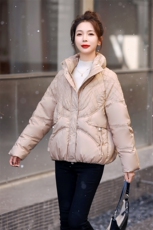 现货白鸭绒小众短款羽绒服女2023冬季新款时尚潮流加厚保暖羽绒服，女装羽绒服，依如秀(原杭风阁)