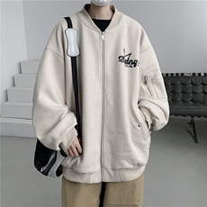 23秋款美式复古麂皮绒飞行棒球服男女夹克外套JF251-P80控108，男装夹克，电商B370