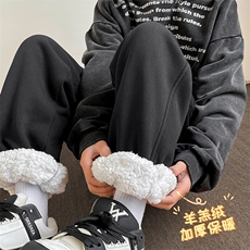 优质大朵羊羔绒束脚卫裤加厚舒适保暖轻便不臃肿WK130-特批50，男装休闲裤，星座718-1
