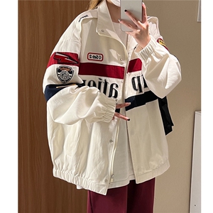 中性风2026秋装复古机车服ins潮牌夹克外套上衣女H806P108