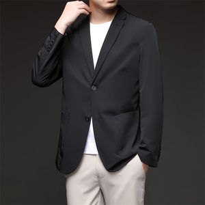 D332707秋冬新款男士西服薄款商务休闲男装外套通勤外衣图片