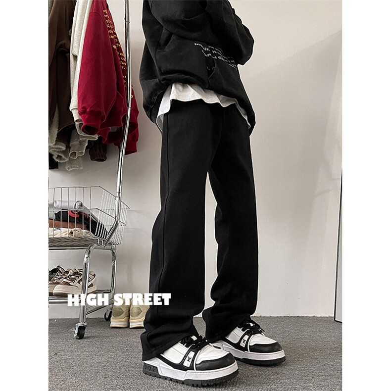 自家爆图XX312-P43-控55高街水洗设计感直筒拖地牛仔裤现货，男装牛仔裤，星座1608-1