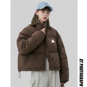 中性风 新款冬季时尚百搭宽松字母印花棉服外套MY6500特批75控128图片
