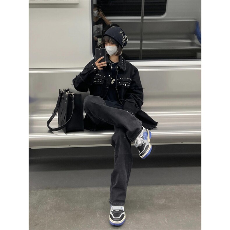 【有货】cleanfit毛边牛仔外套男款美式高街工装夹克CT01CC-P65,男装夹克,星座1007（原301D）
