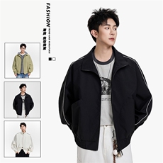 得物二开简约经典高级休闲百搭潮夹克外套男2025秋季JK1219-P80，男装夹克，星座1103-3