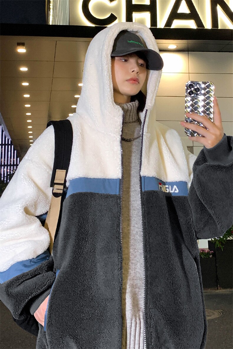 2024冬上新中性加绒加厚棉衣羊羔绒连帽外套男女986-P110控价158,男装棉衣,电商A441-1