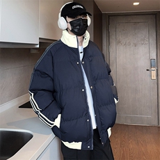 抖音得物二开可供视频拼接织带三防加厚羽绒棉衣外套棉服LL6667，男装棉衣，电商A486