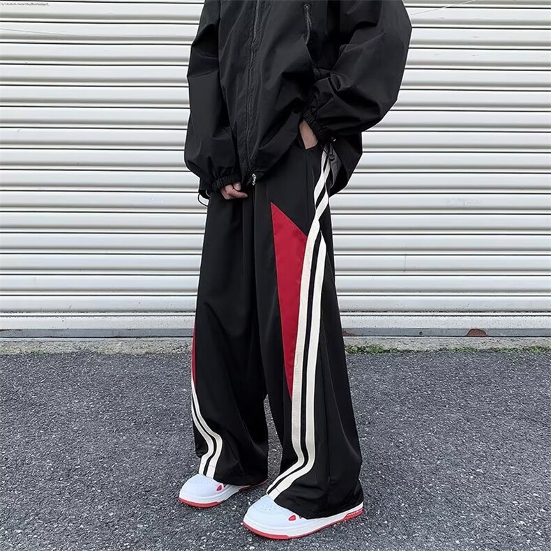 2023春季宽松休闲裤男式束脚九分裤青少年时尚直筒卫裤K0017-P42图片