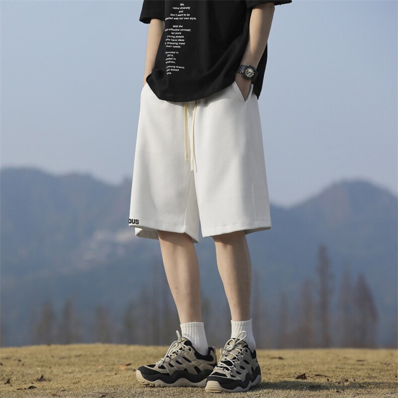 舒适垂感潮流卫裤男宽松弹力华棉直筒短裤XD1716特批29,男装休闲裤,星座718