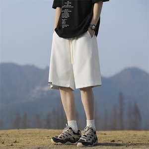 舒适垂感潮流卫裤男宽松弹力华棉直筒短裤 XD1716特批29图片