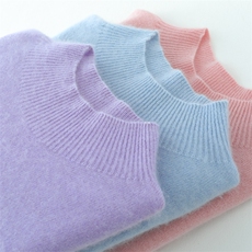 一线成衣半高领康赛妮线100纯山羊绒衫女秋冬季套头宽松打底毛衣，女装羊绒衫，轩妮羊绒