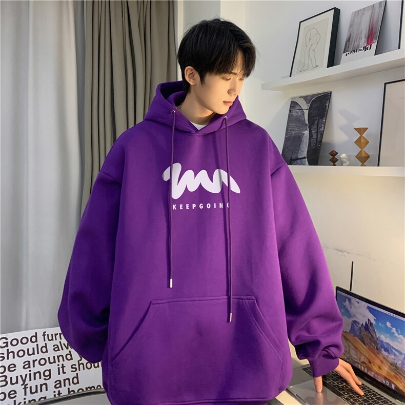 春季新款重磅休闲宽松潮流印花落肩连帽卫衣JK23328-特批30控49,男装卫衣,星座605(原A050)