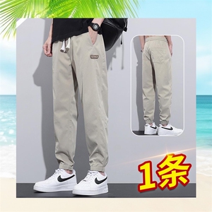 新休闲裤男夏百搭宽松运动裤子外穿工装潮流束脚长裤子MK011 P25图片