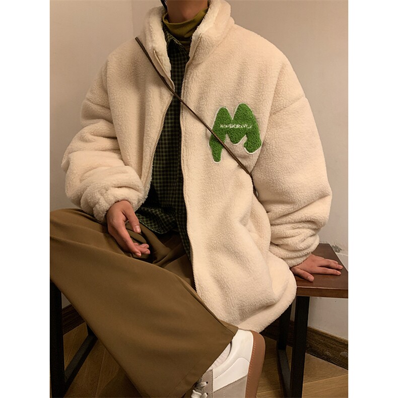 羊羔毛棉衣外套加厚棉服夹克厚港风日系棉袄1016-1W57P118K158,男装夹克,星座1016-1（原电商B408-1）