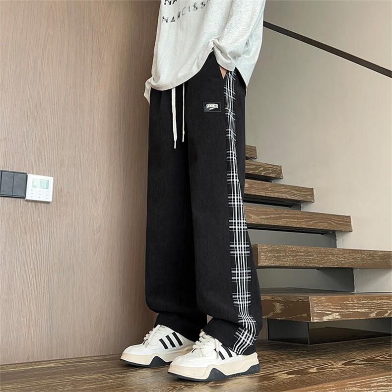 美式休闲裤子男款卫裤潮牌宽松高街复古直筒运动裤K531-P48,男装休闲裤,星座308B-2