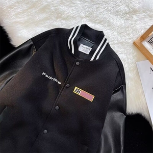 潮旗帜贴布棒球服外套男女春季美式高街上衣W6451-P65图片