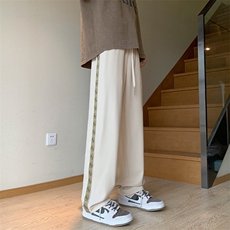 抖音高品质冰丝刺绣直筒裤SC8004TP60控价88宽松休闲长裤男，男装休闲裤，电商A102-1