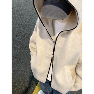 2025新秋款粗纺防羊绒毛呢夹克上衣外套DSA157B-J2563-P91图片