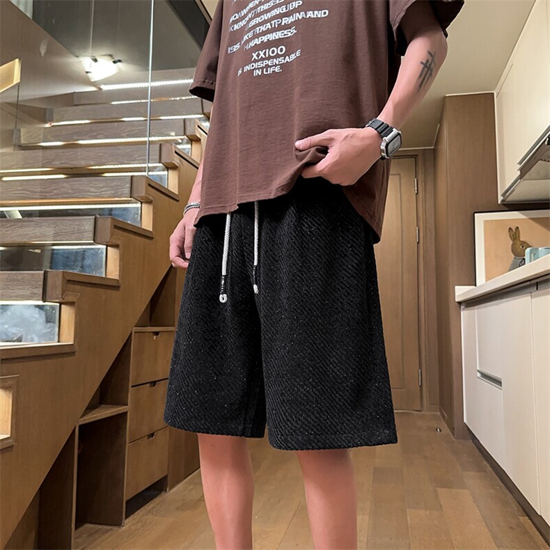 酒店-青少年运动裤短裤纹理感休闲五分裤男DK808TP2548大码28,男装牛仔裤,星座301B-2（原A443-1）